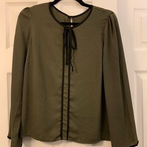 Army green blouse